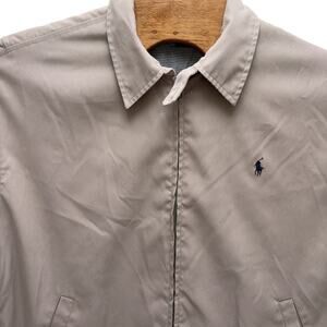 Polo Golf Ralph Lauren Jacket Men's Size Large Beige Pony Bomber Lined